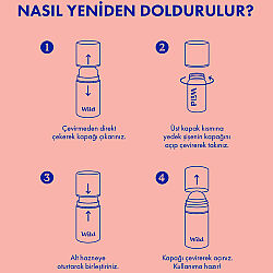 Wild Antiperspirant Roll On Fresh Cotton - Sea Salt Refill Deodorant Yedek Dolum 50 ml - 7