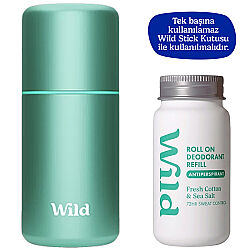 Wild Antiperspirant Roll On Fresh Cotton - Sea Salt Refill Deodorant Yedek Dolum 50 ml - 3