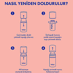Wild Antiperspirant Roll On Honey - Cactus Flower Refill Deodorant Yedek Dolum 50 ml - 6