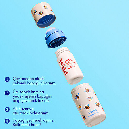 Wild Antiperspirant Roll On Honey - Cactusflower Refill Deodorant Yedek Dolum 50 ml - 4