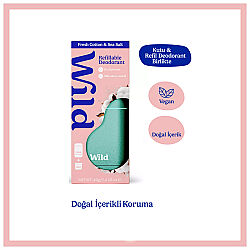 Wild Natural Stick Deodorant Kutu - Refill Fresh - Aqua Case -Fresh Cotton - Sea Salt 40 gr - 2