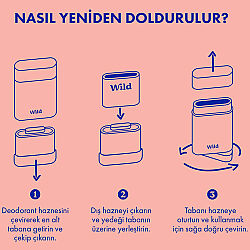 Wild Refill Yedek Stick Deodorant İçi Doğal Formül - Honey - Cactus Flower 40 g - 8