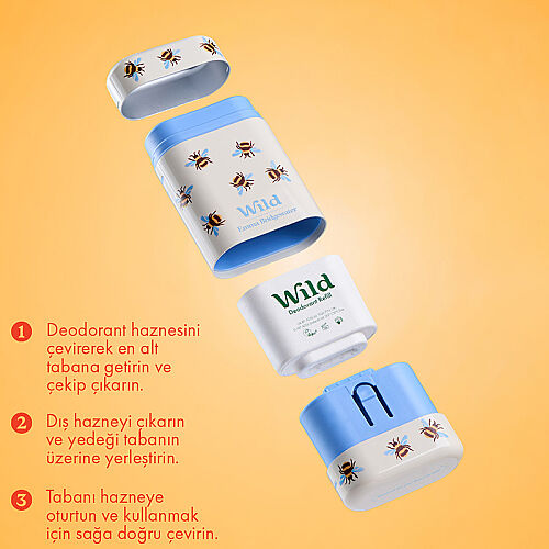 Wild Refill Yedek Stick Deodorant İçi Doğal Formül - Honey - Cactus Flower 40 g - 4