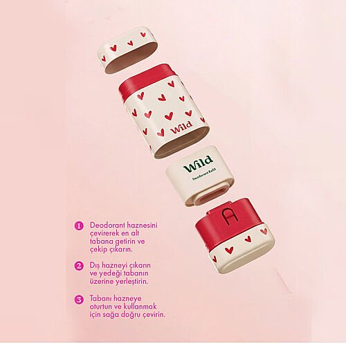 Wild Refill Yedek Stick Deodorant İçi Doğal Formül - Pink Grapefruit - Lime 40 g - 4