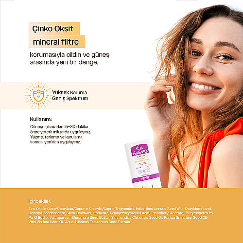 ya da multicosmetics HelioVita %100 Mineral Güneş Koruyucu Krem 15 g - 5