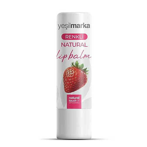Yeşilmarka Doğal Renkli Dudak Balmı Çilek Aromalı - Yeşilmarka