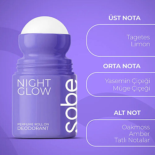 Yeşilmarka Sobe Night Glow Perfume Roll On Deodorant 50 ml - 4