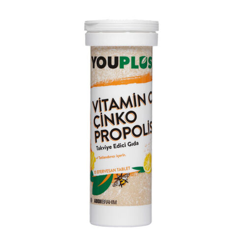 Youplus Vitamin C Çinko Propolis 20 Efervesan Tablet - Abdi İbrahim (1)