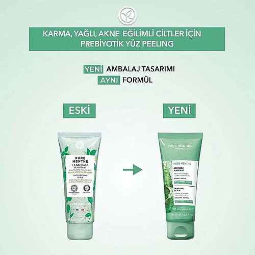 Yves Rocher Pure Menthe Prebiyotik Yüz Peeling 75 ml - 3