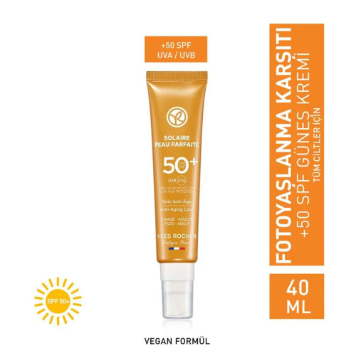 Yves Rocher Solaire Peau Parfaite Spf 50 Yaşlanma Karşıtı Güneş Kremi 40 ml - 2