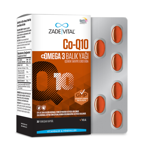 Zade Vital Co-Q10 Omega3 Balık Yağı İçeren Takviye Edici Gıda 30 Kapsül - Zade Vital (1)