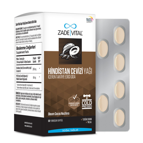 Zade Vital Coconut Oil 60 Yumuşak Kapsül 1000mg - Zade Vital (1)