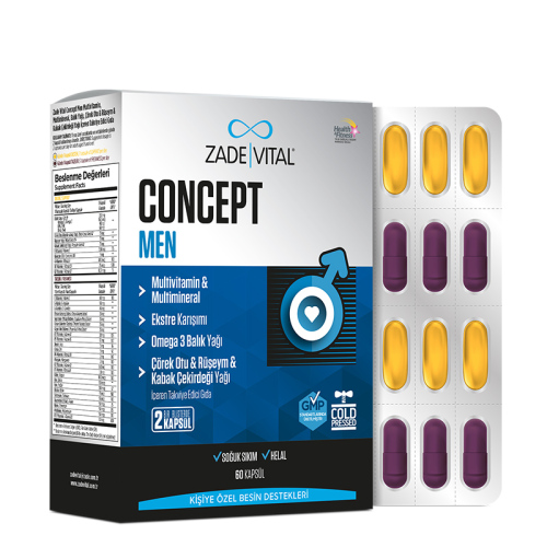 Zade Vital Concept Men Takviye Edici Gıda 60 Kapsül - Zade Vital (1)