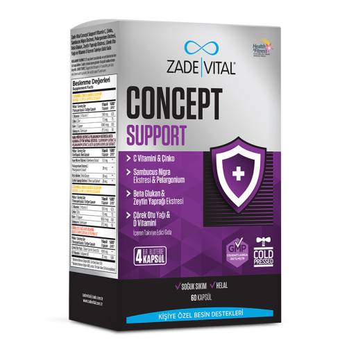 Zade Vital Concept Support Takviye Edici Gıda 60 Kapsül - Zade Vital