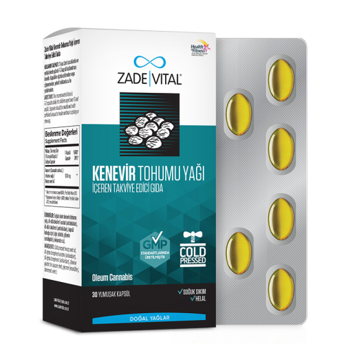 Zade Vital Kenevir Tohumu Yağı 30Yumuşak Kapsül - Zade Vital (1)