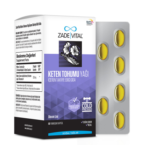 Zade Vital Keten Tohumu Yağı 625 mg 60 Kapsül - Zade Vital (1)