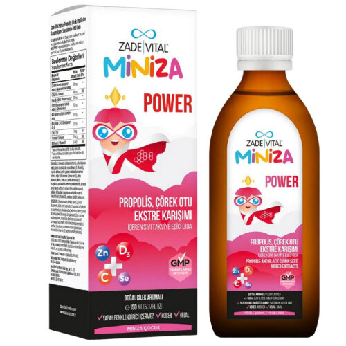 Zade Vital Miniza Power Sıvı Takviye Edici Gıda 150 ml - 1