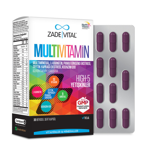Zade Vital Multivitamin Takviye Edici Gıda 30 Bitkisel Kapsül - Zade Vital (1)