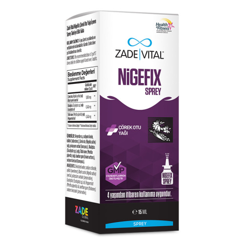 Zade Vital Nigefix Çörek Otu Yağı İçeren Sprey Takviye Edici Gıda 15 ml - Zade Vital (1)