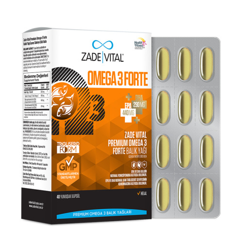 Zade Vital Omega 3 Forte Balık Yağı 40 Yumuşak Kapsül - Zade Vital (1)