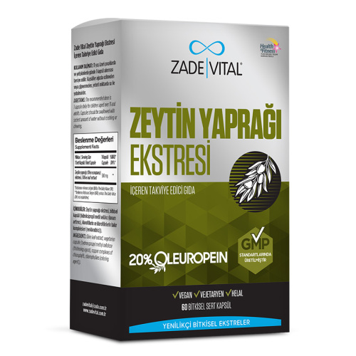 Zade Vital Zeytin Yaprağı Ekstresi İçeren Takviye Edici Gıda 60 Kapsül - Zade Vital