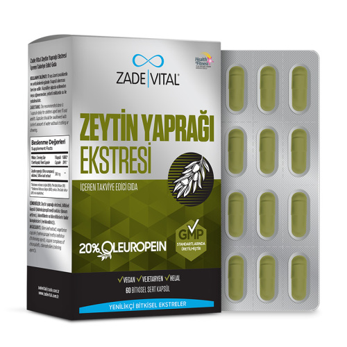 Zade Vital Zeytin Yaprağı Ekstresi İçeren Takviye Edici Gıda 60 Kapsül - Zade Vital (1)
